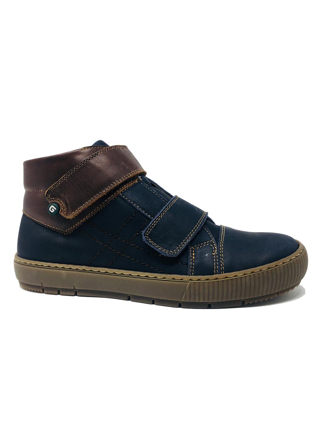 BOTIN AZUL/ MARRON DOS VELCROS