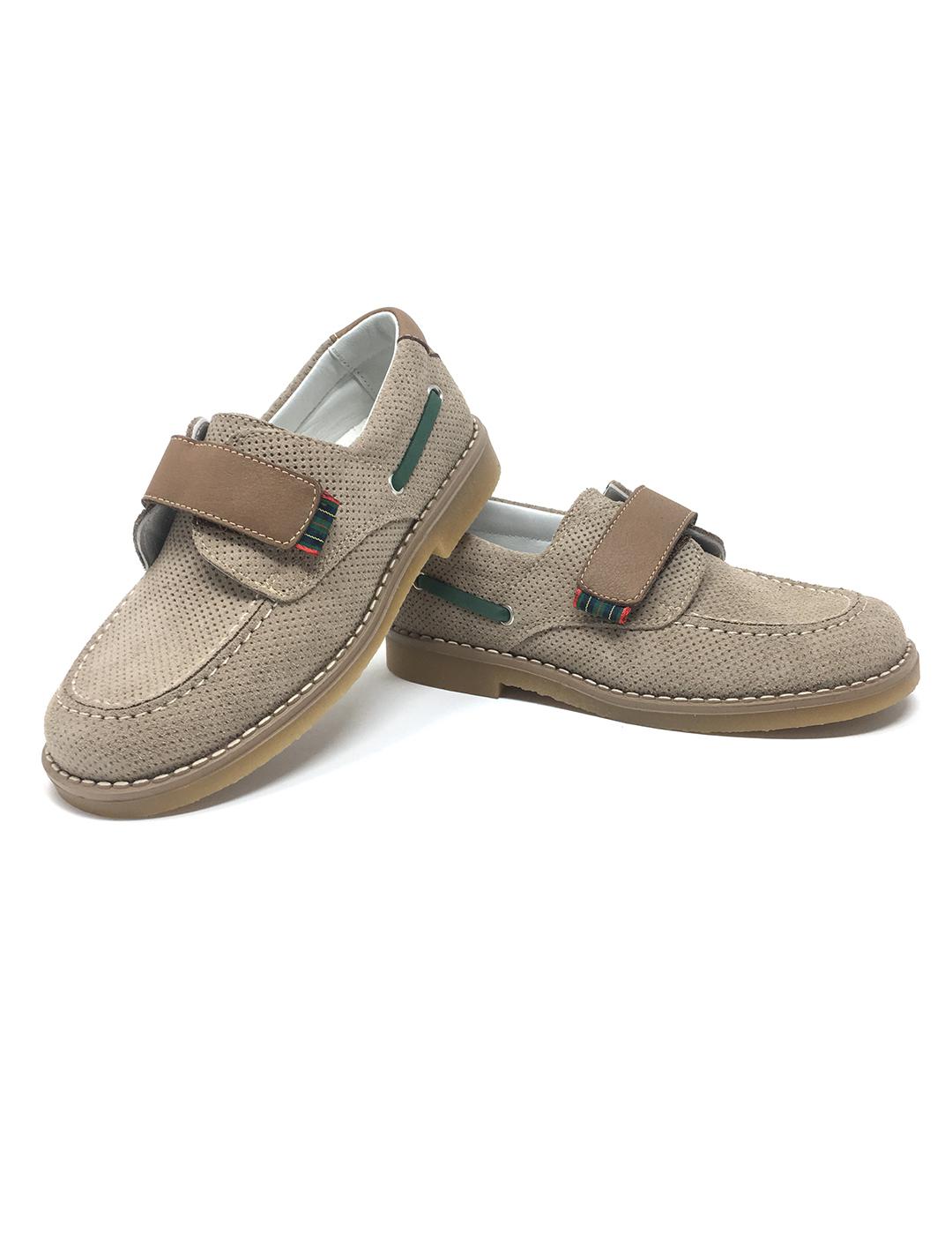 ZAPATO TAUPE VELCRO