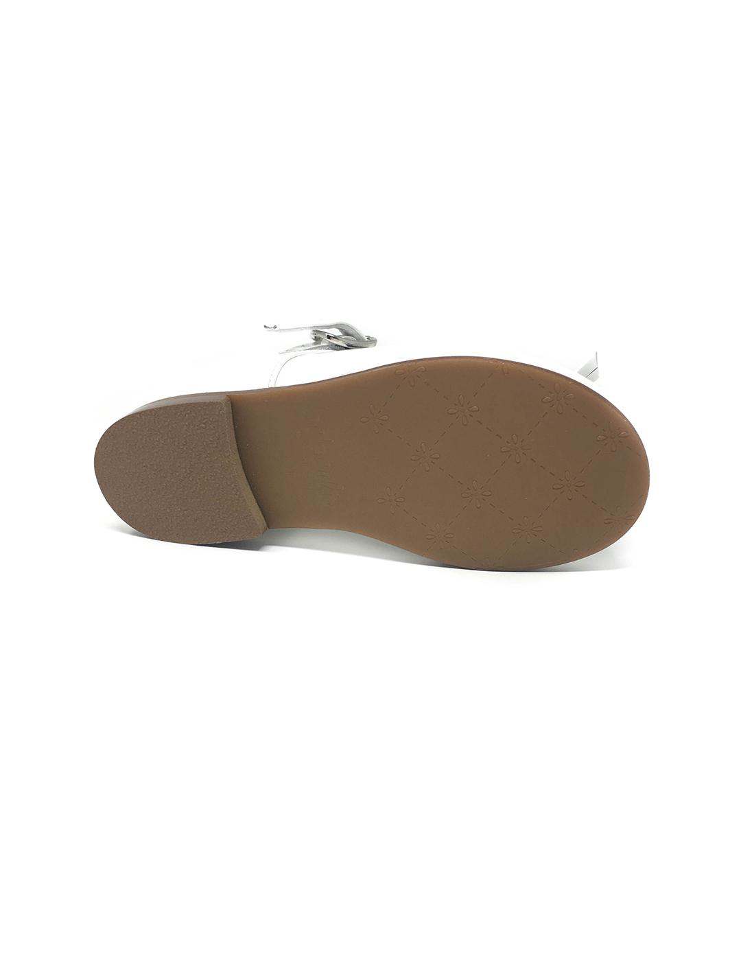 MERCEDITA CHAROL BLANCO DETALLE PLATA