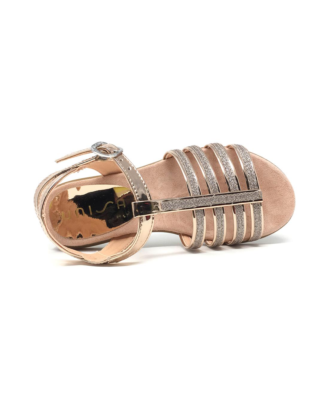 SANDALIA ESPEJO CON GLITTER