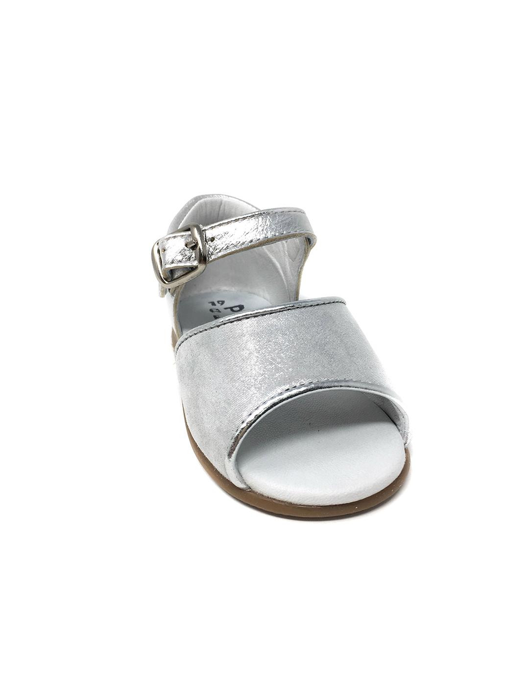 SANDALIA METALIZADO PLATA