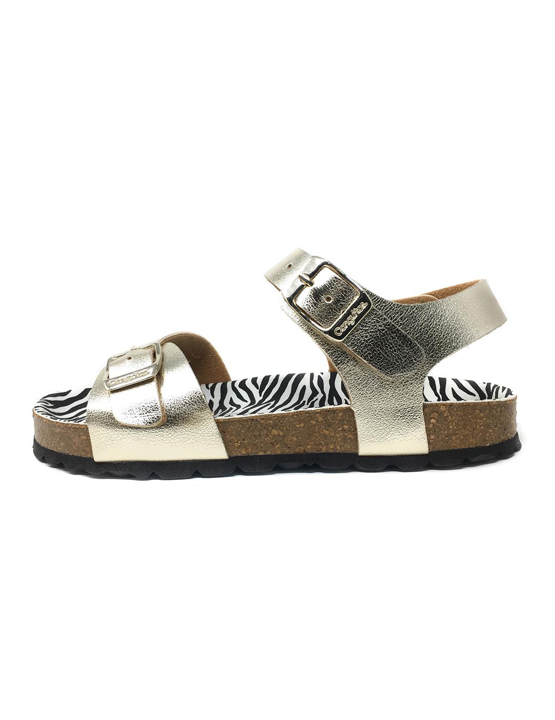 SANDALIA METALIZADO PLATINO