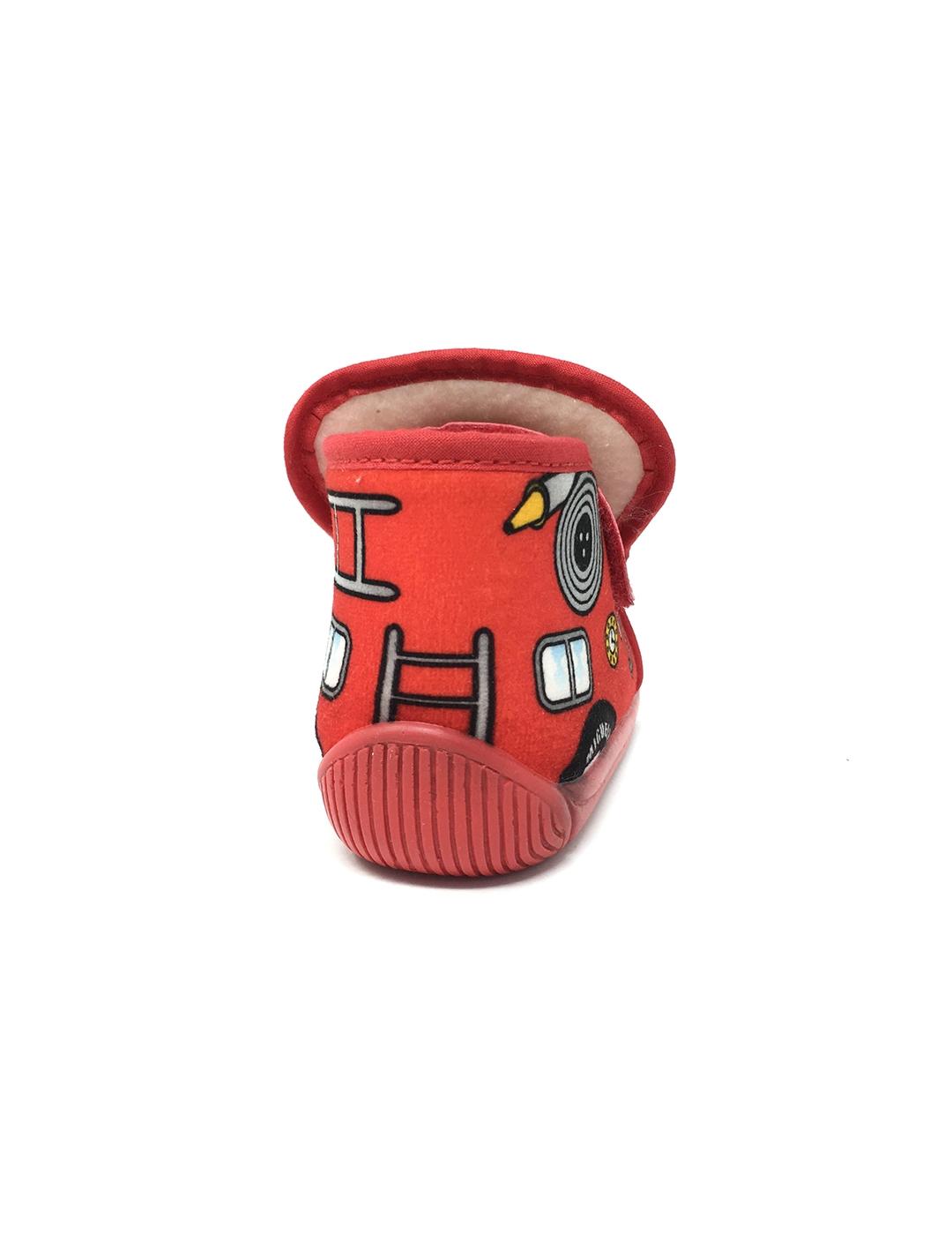 ZAPATILLA DE CASA ROJA BOMBERO