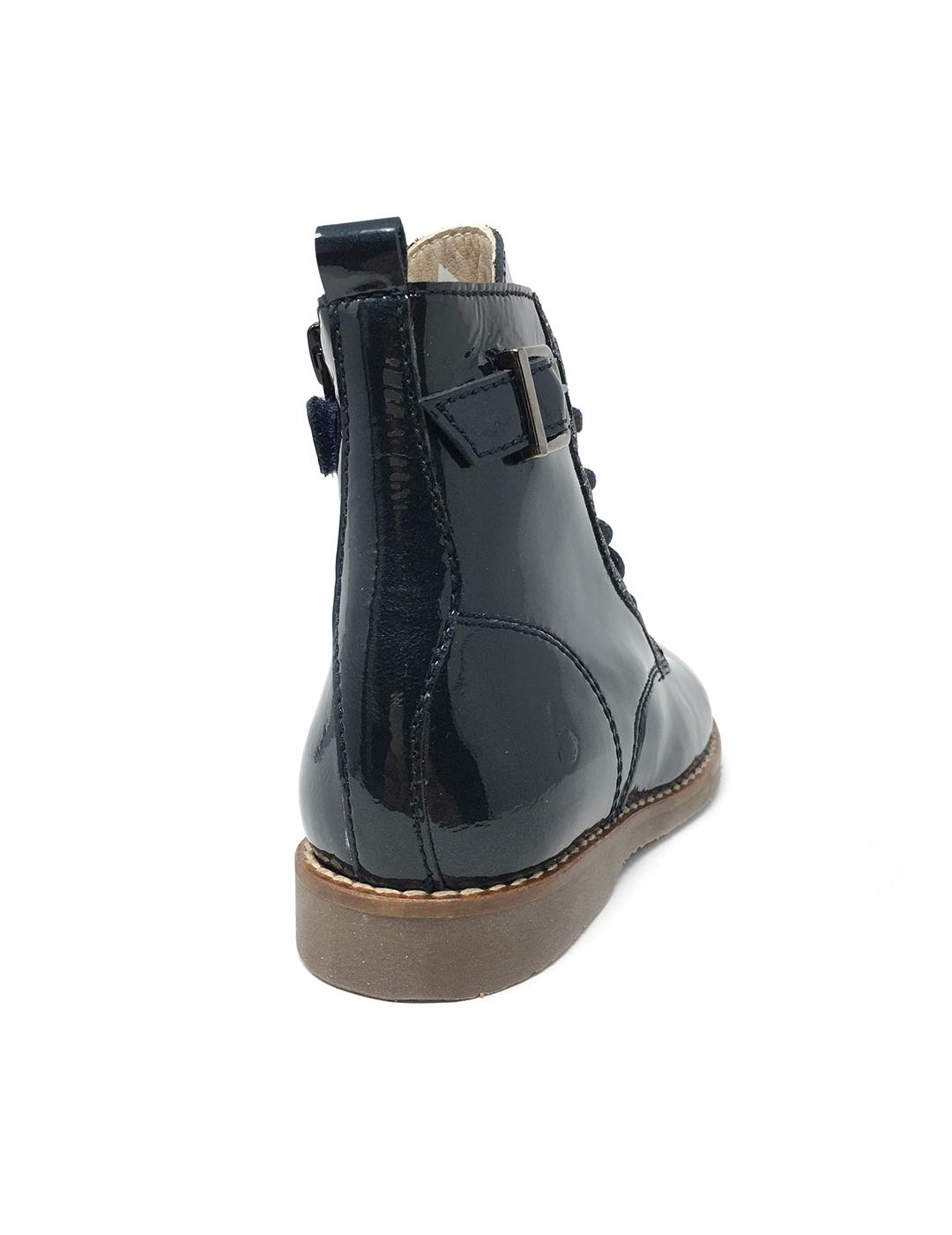 BOTIN CHAROL AZUL CON DETALLES GLITTER