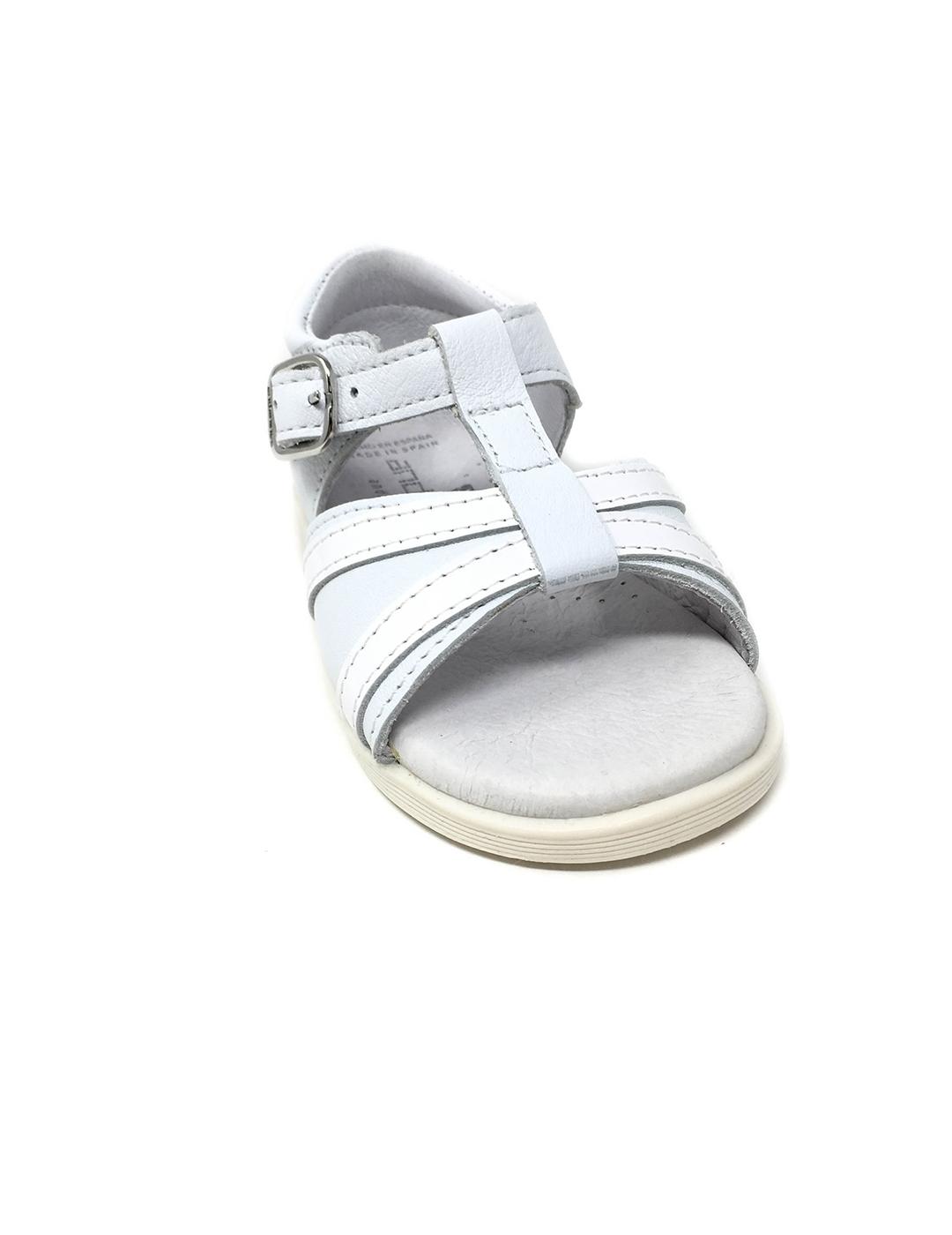 SANDALIA PIEL Y CHAROL BLANCO