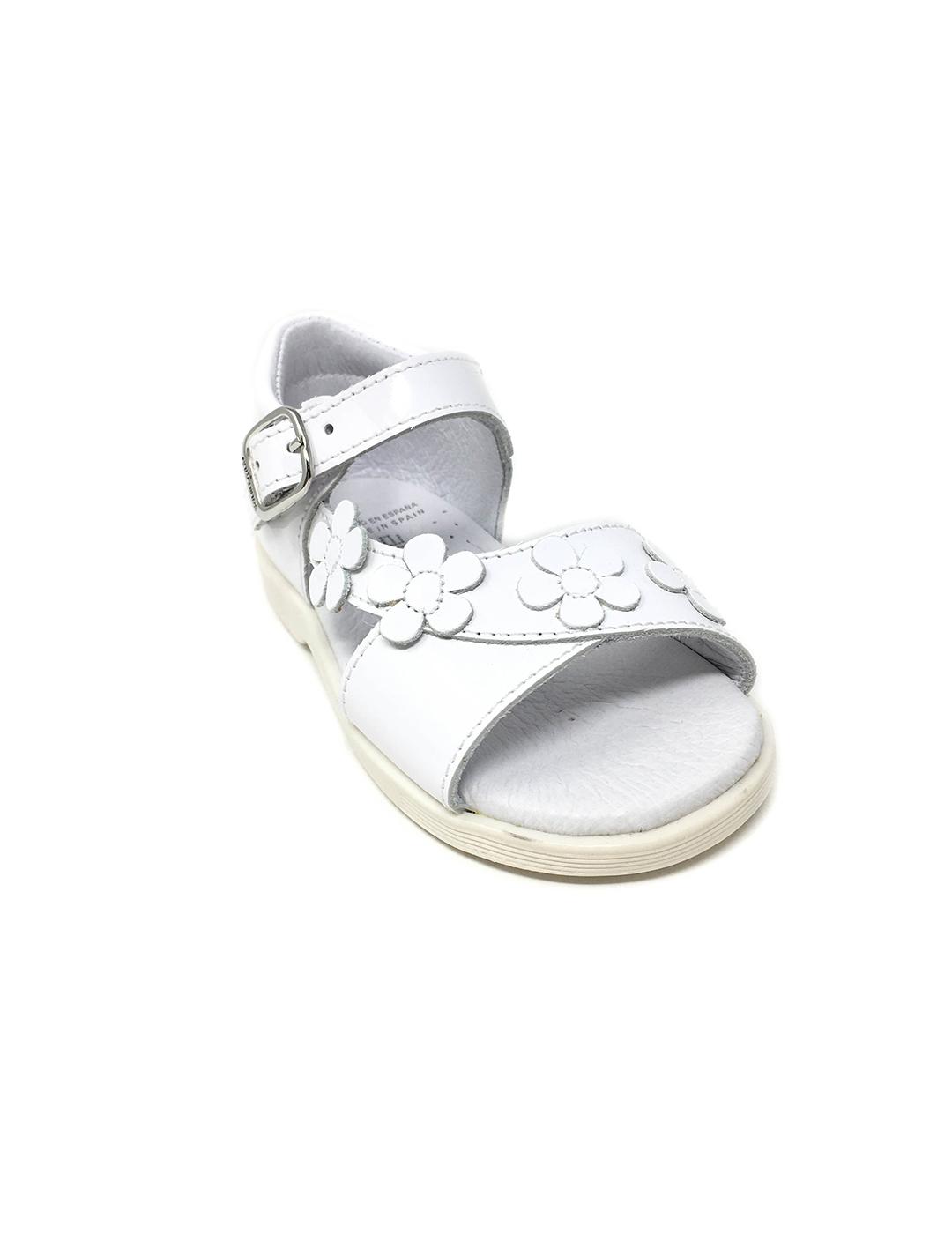 SANDALIA CHAROL BLANCO FLOR