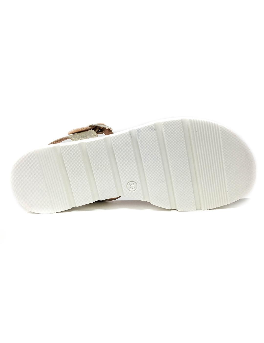 SANDALIA METALIZADA PLATINO