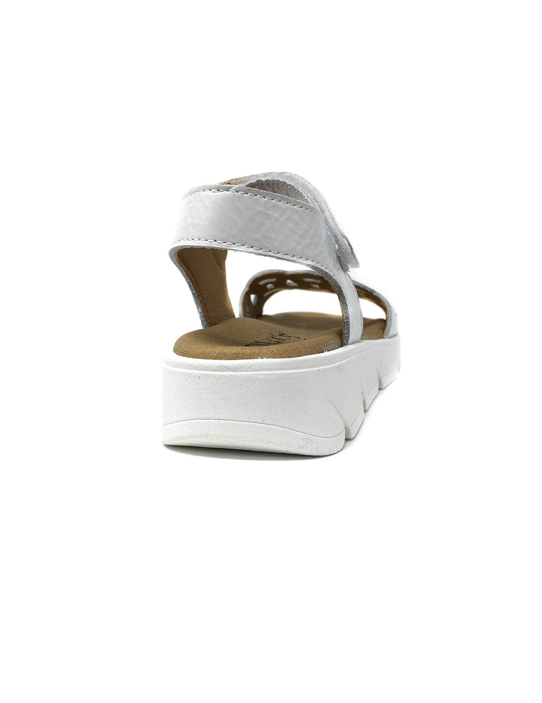 SANDALIA CHAROL ARRUGADO BLANCO