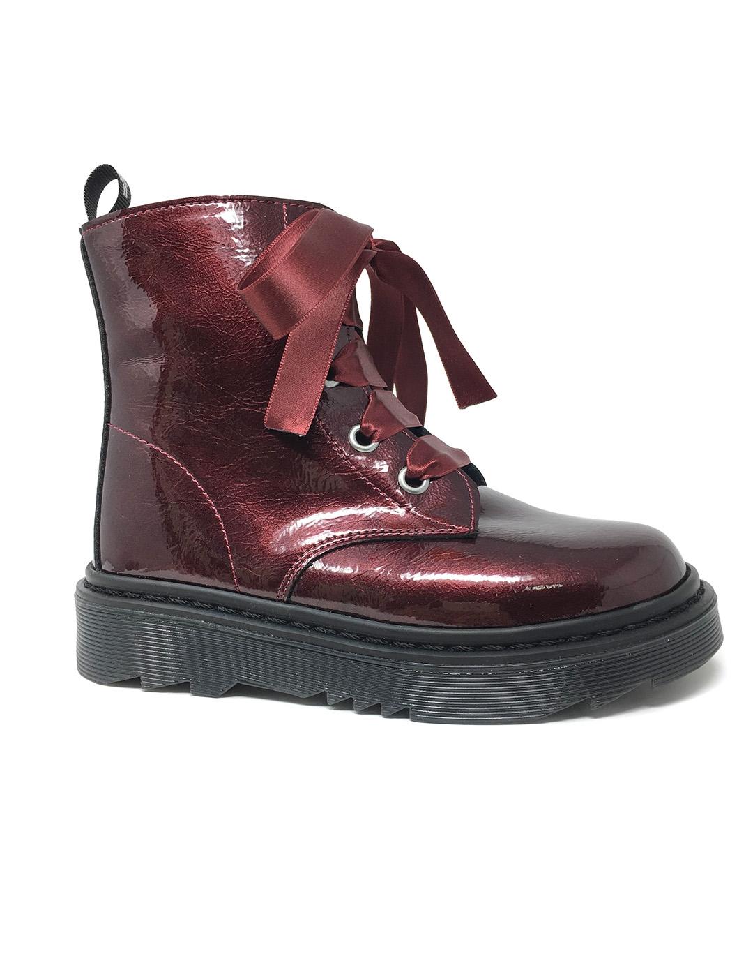 BOTA LAZO Y CREMALLERA BURDEOS