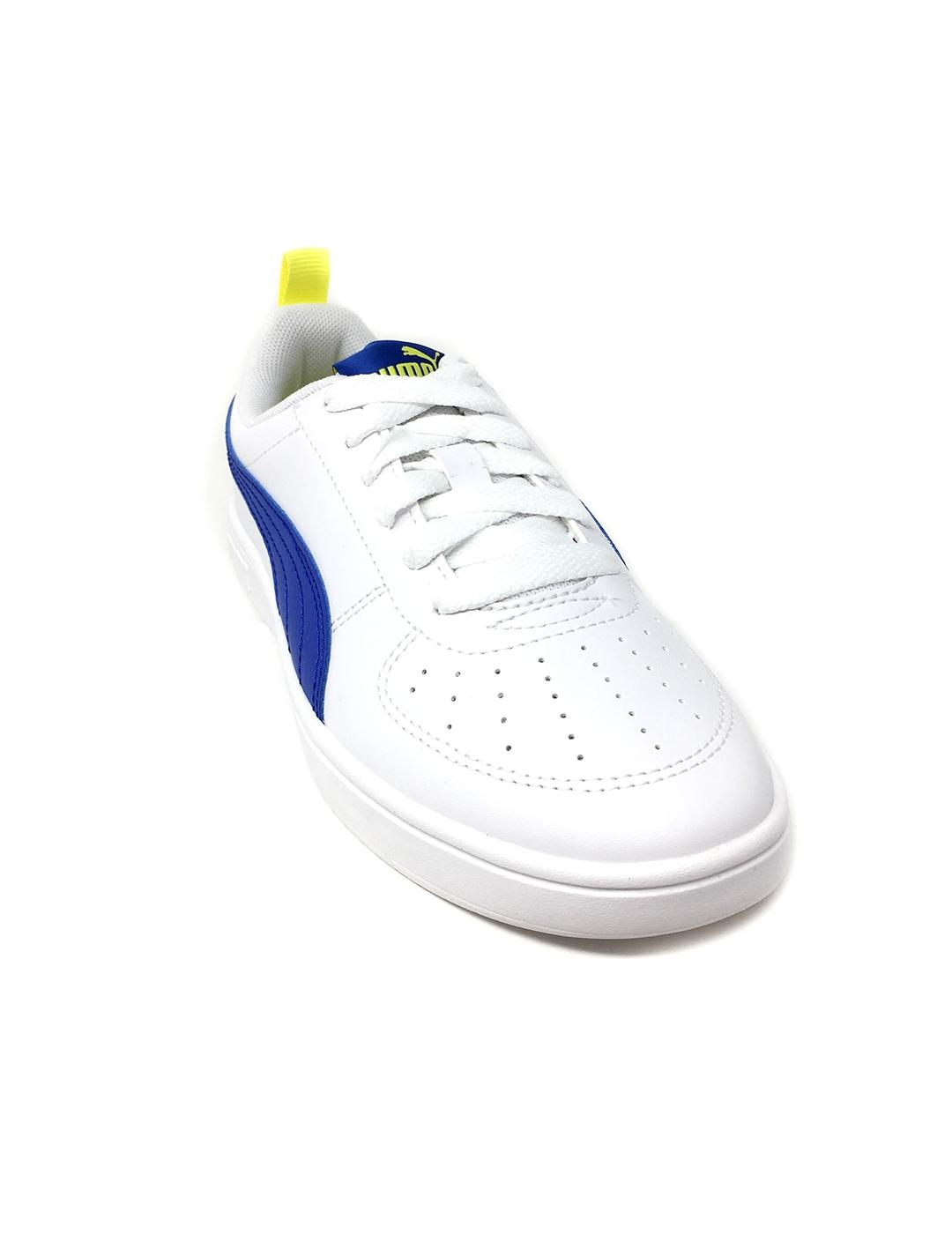 DEPORTIVO PUMA BLANCO Y AZUL CORDON