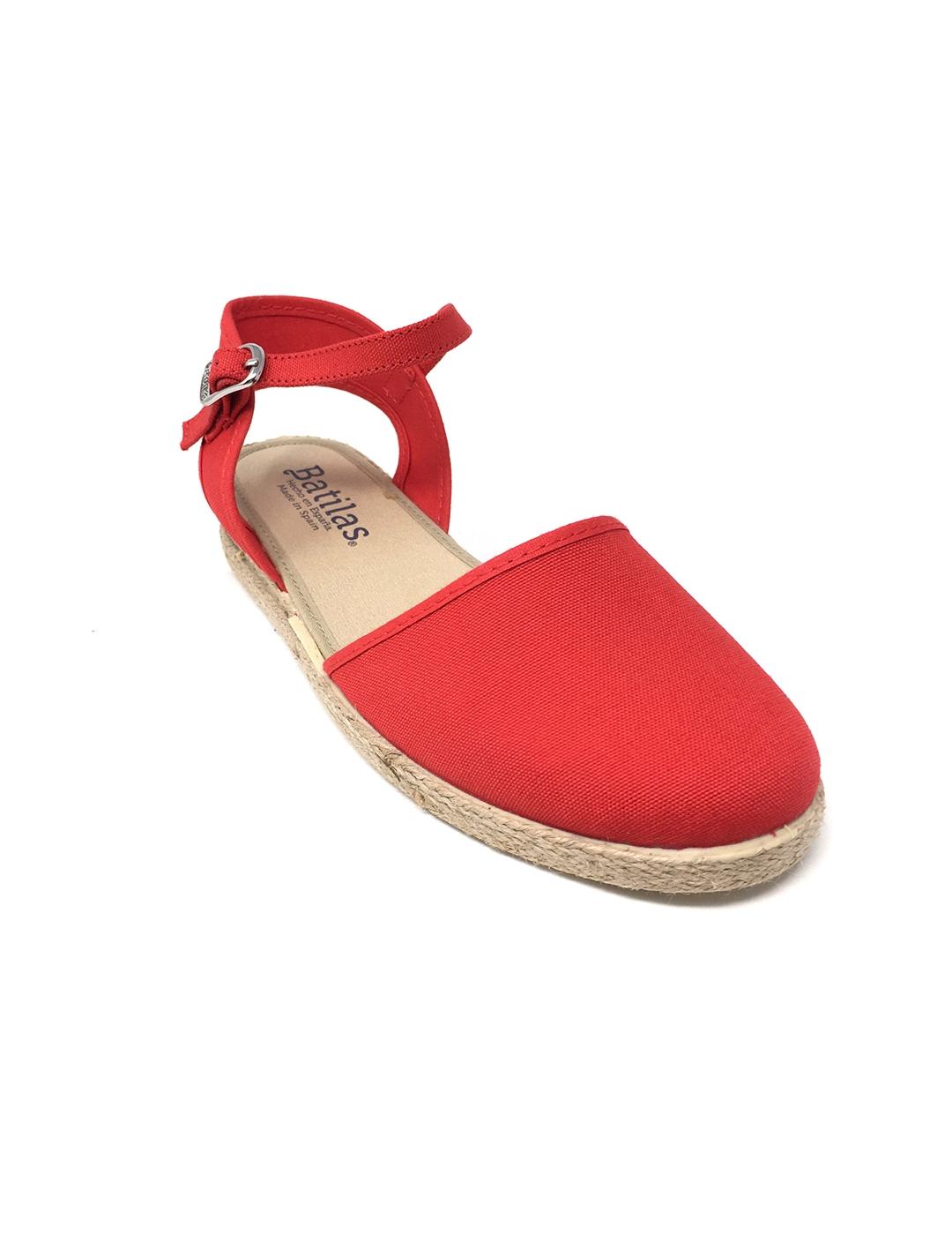 ALPARGATA CUÑA PIQUE ROJO