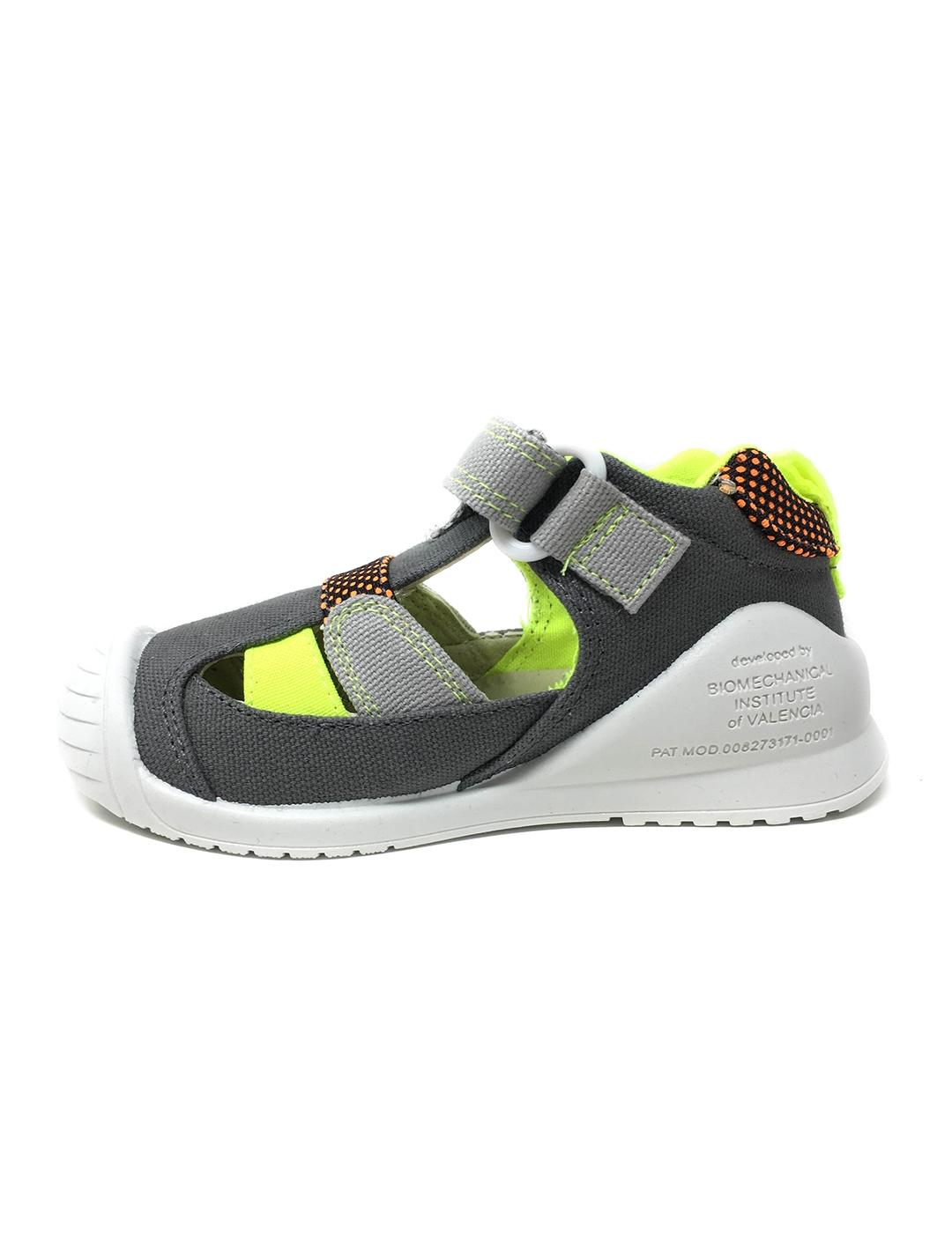 SANDALIA LONA BIOMECANICS GRIS