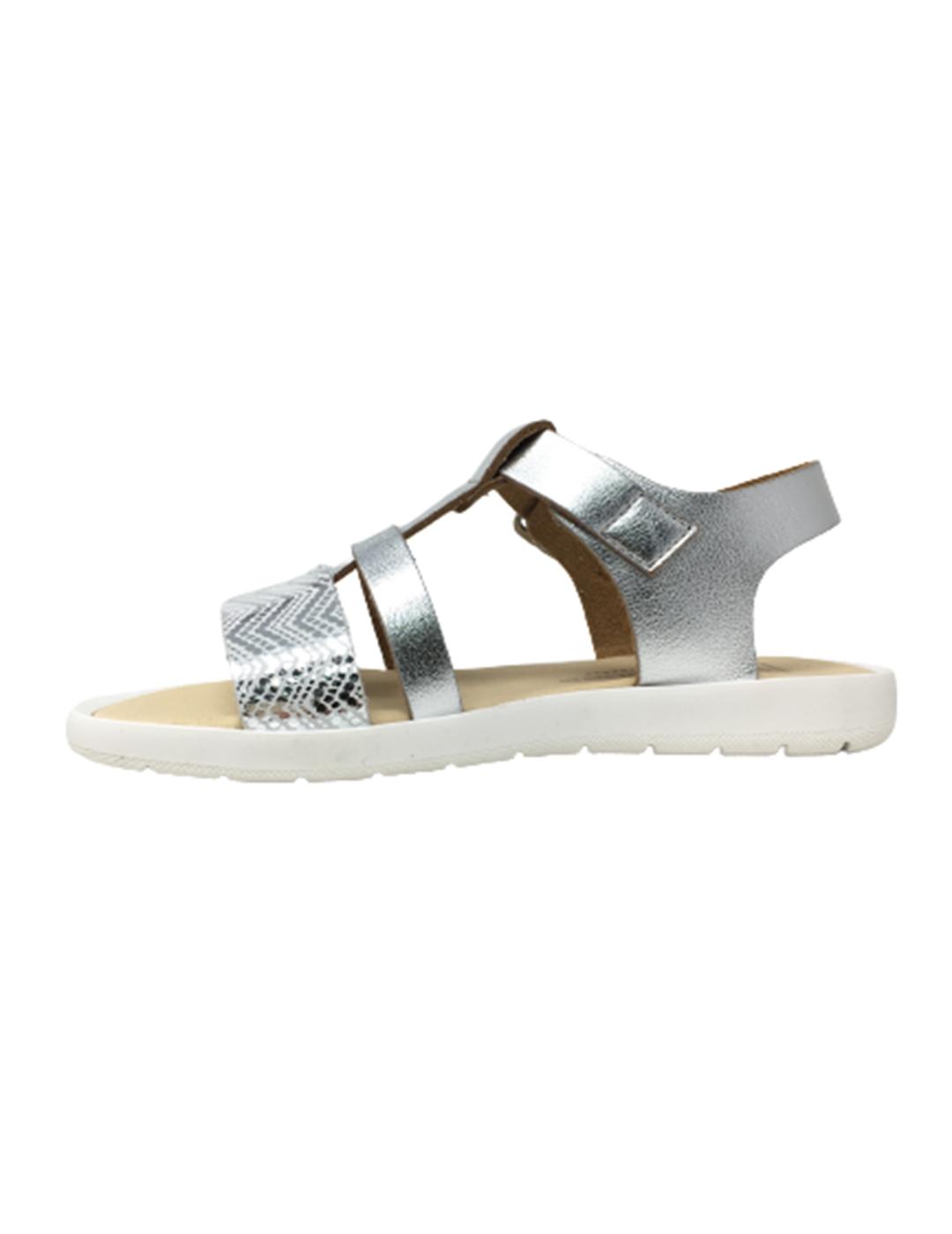 SANDALIA METALICO PLATA