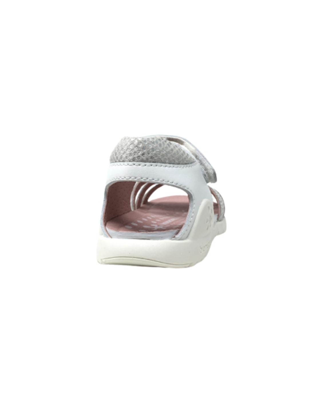 SANDALIA BIOMECANICS BLANCA Y PLATA