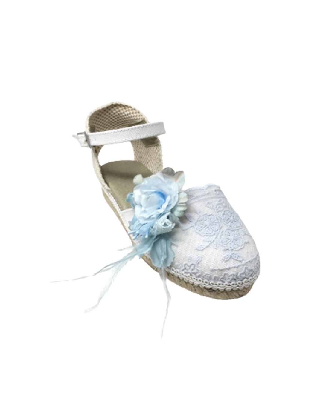ALPARGATA BEIG ENCAJE AZUL NUBE