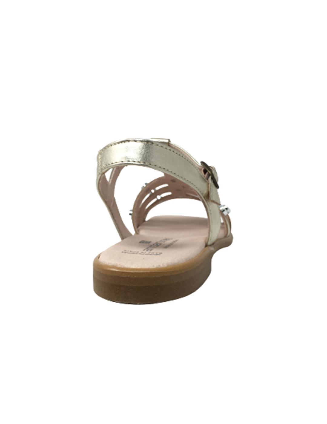 SANDALIA LAMINADO CHAMPAGNE