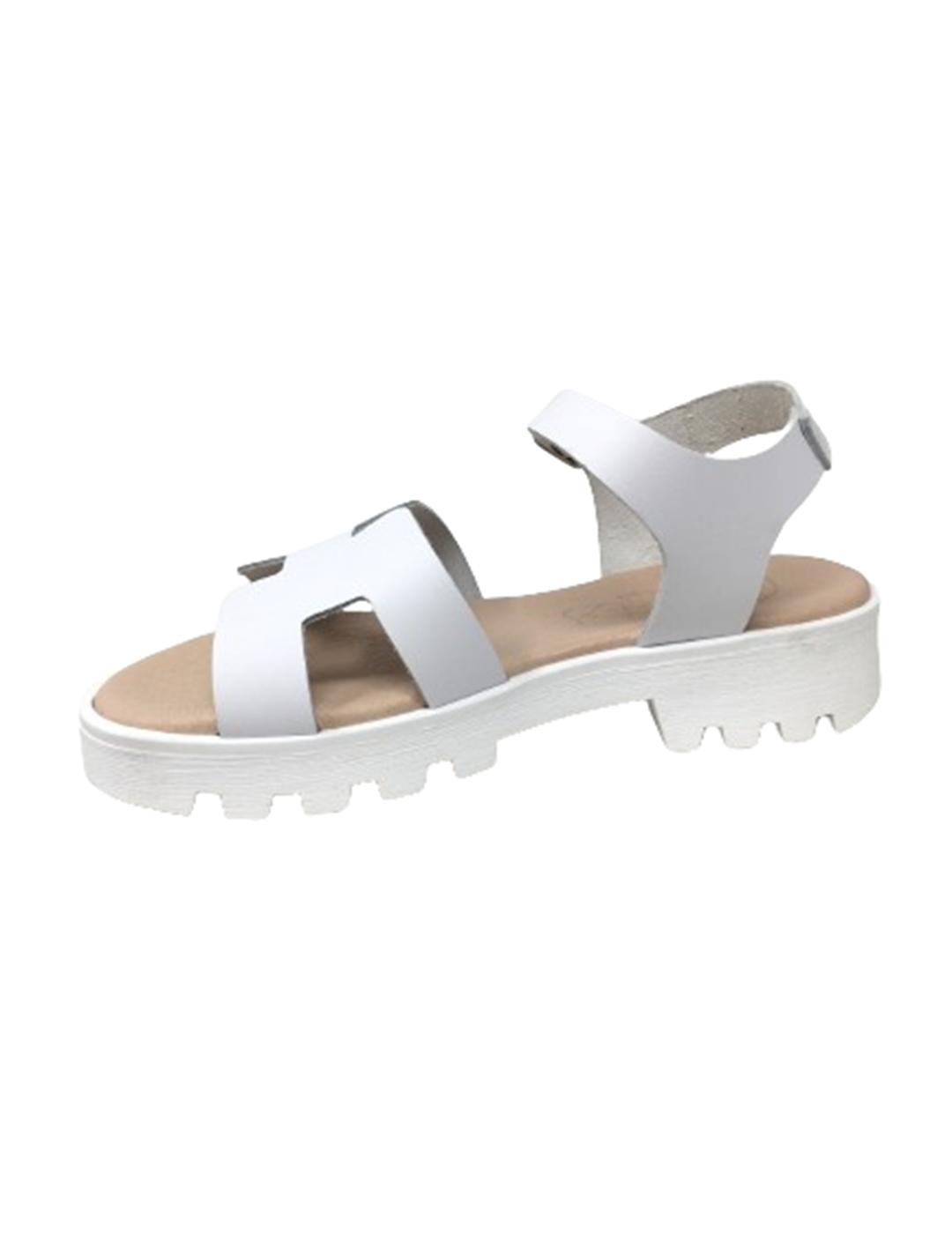 SANDALIA PIEL BLANCO