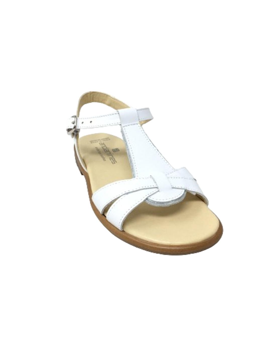 SANDALIA PIEL NACARADO BLANCO