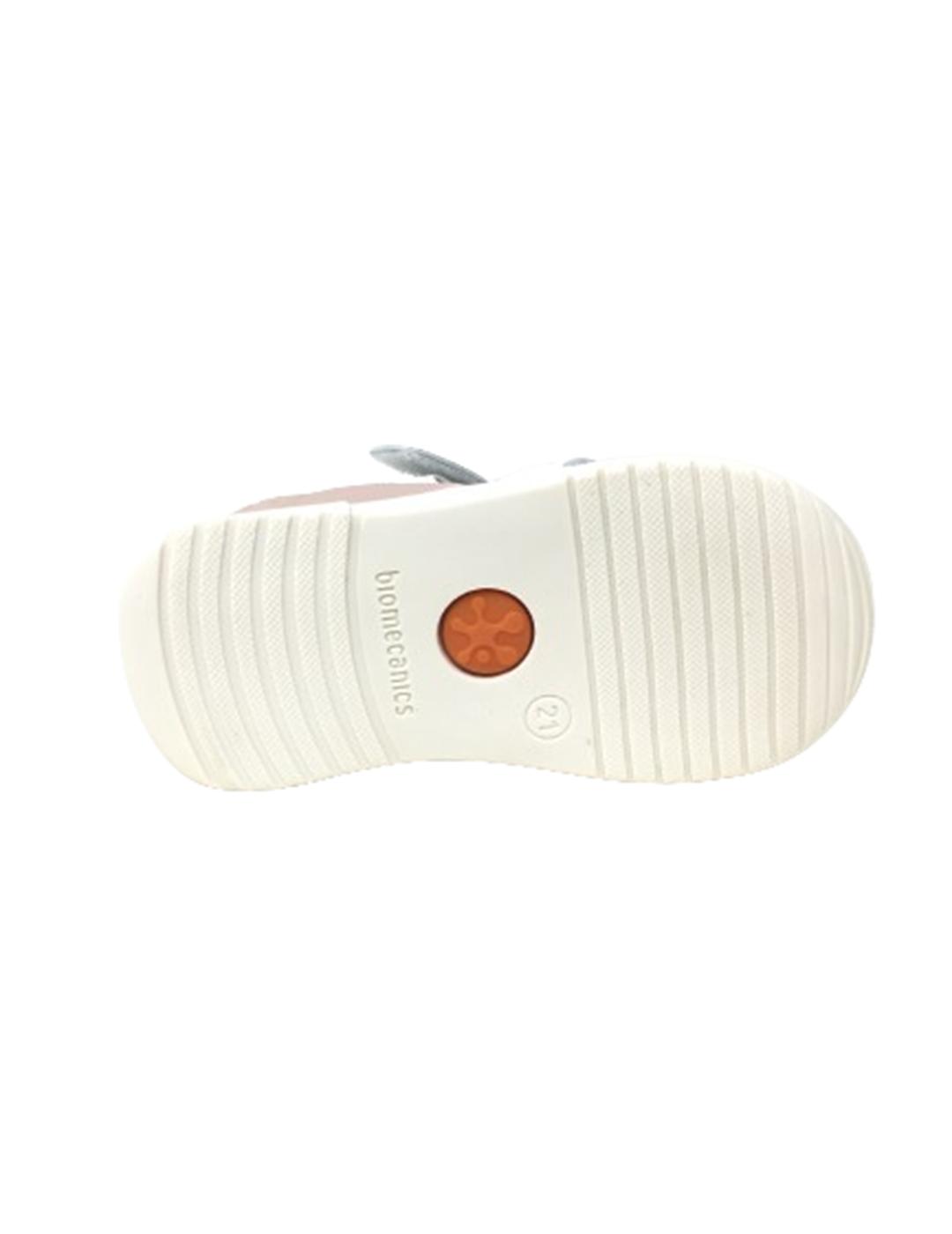 SANDALIA BIOMECANICS BLANCO Y ROSA