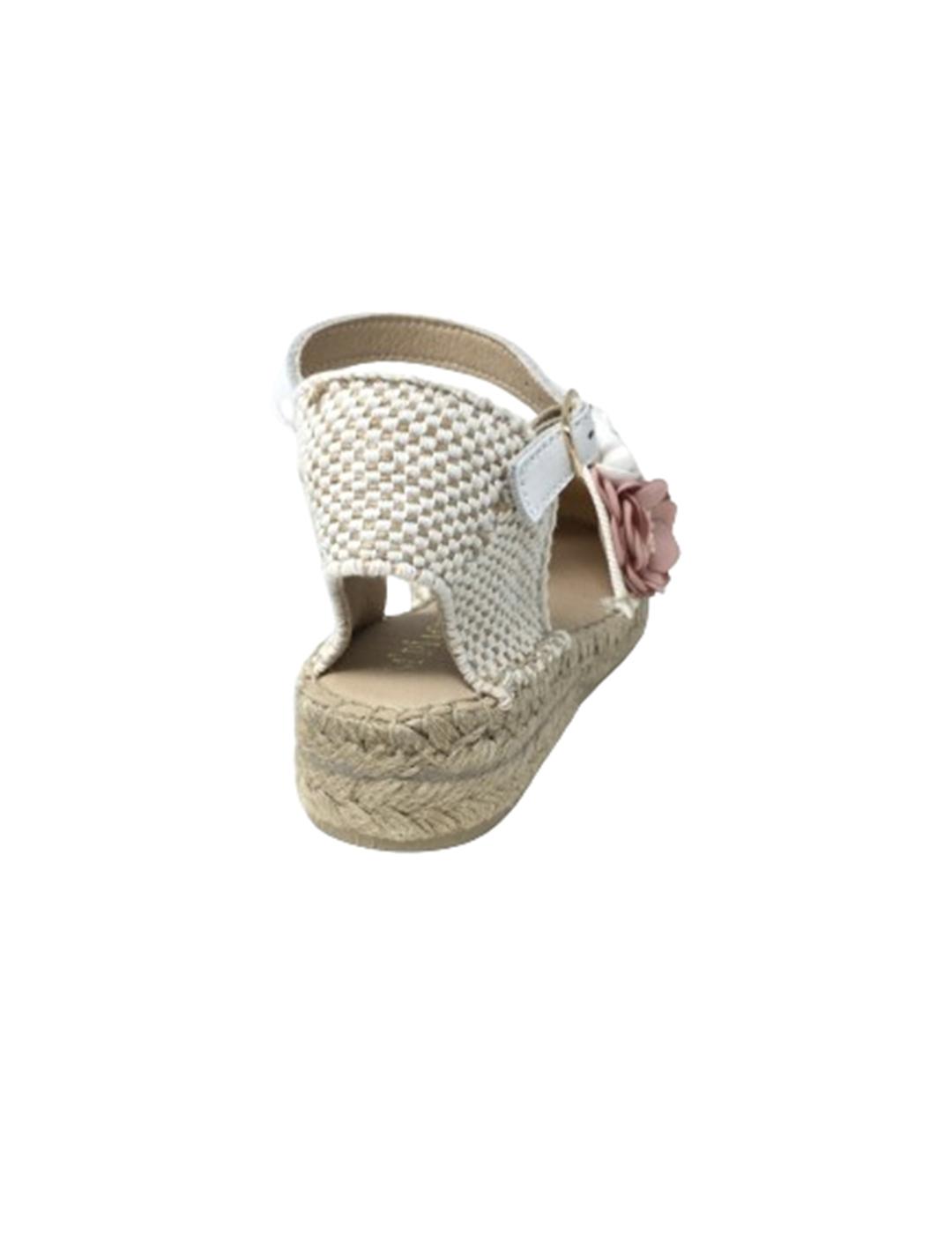 ALPARGATA BLANCO CON FLOR