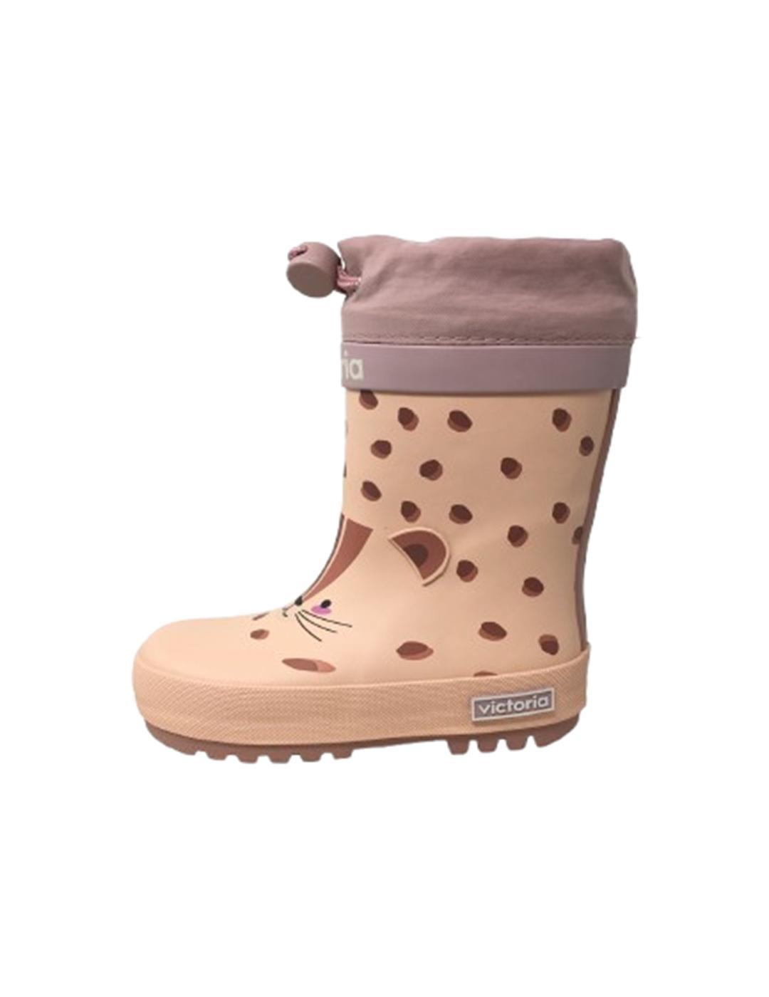 BOTA DE GOMA VICTORIA ROSA EMPOLVADO