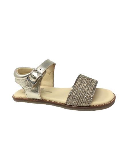 SANDALIA LAMINADO ORO