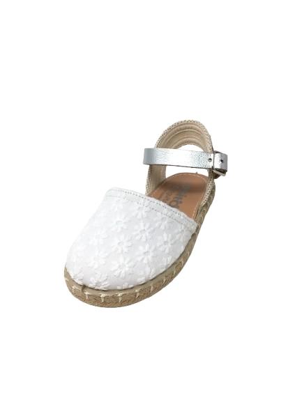 ALPARGATA BLANCA BORDADO FLORES