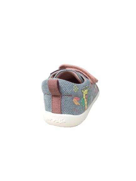 ZAPATO GARVALIN LONA ESTAMPADO ROSA