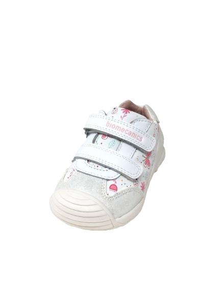 BIOMECANICS BLANCO DETALLES FLORES ROSA