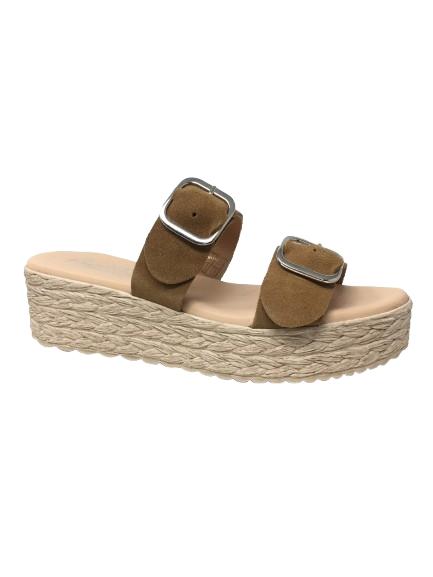 SANDALIA PLATAFORMA CUERO