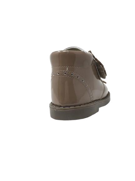 BOTIN VELCRO CORAZON CHAROL MARRON