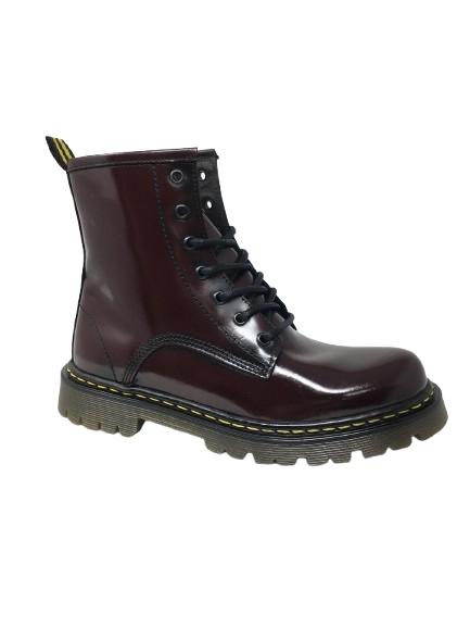 BOTA MILITAR PIEL FLORENTIC BURDEOS
