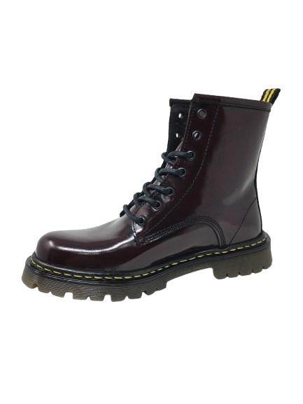 BOTA MILITAR PIEL FLORENTIC BURDEOS