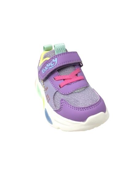 DEPORTIVO BLUEY LILA CON LUCES