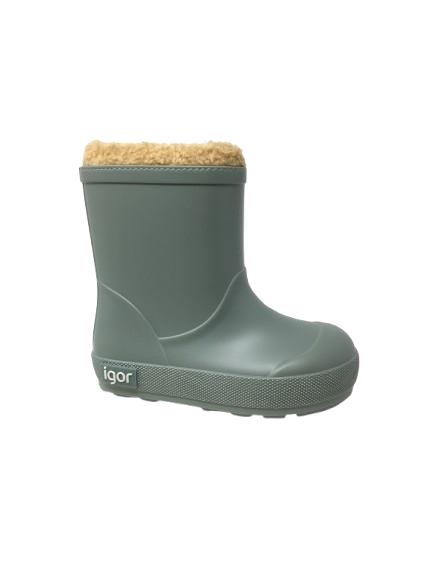 BOTA DE GOMA IGOR VERDE CON FORRO INTERIOR