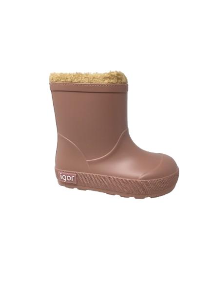 BOTA DE GOMA IGOR ROSA CON FORRO INTERIOR