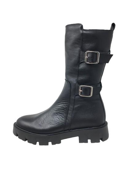 BOTA ALTA PIEL NAPA NEGRO