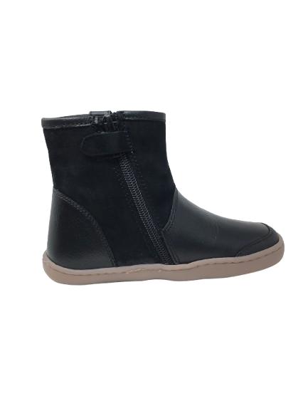 BOTIN CHETTO FLECOS BAREFOOT PIEL NEGRO