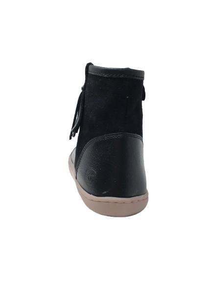 BOTIN CHETTO FLECOS BAREFOOT PIEL NEGRO